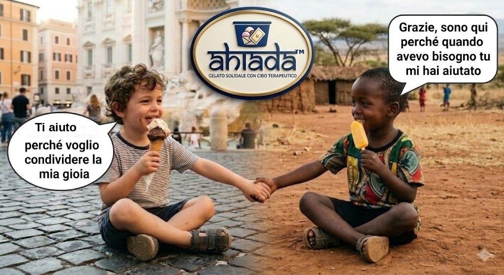 AHLADA™ - I bambini con il gelato, le vignette e il logo ufficiale
